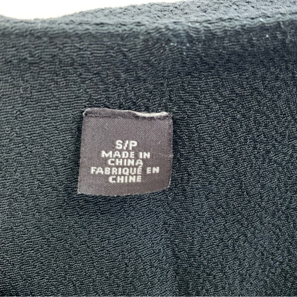 Design Lab Lord & Taylor Dress Small Black/Green  Fringe Mini Oversized Y2K - Picture 3 of 8